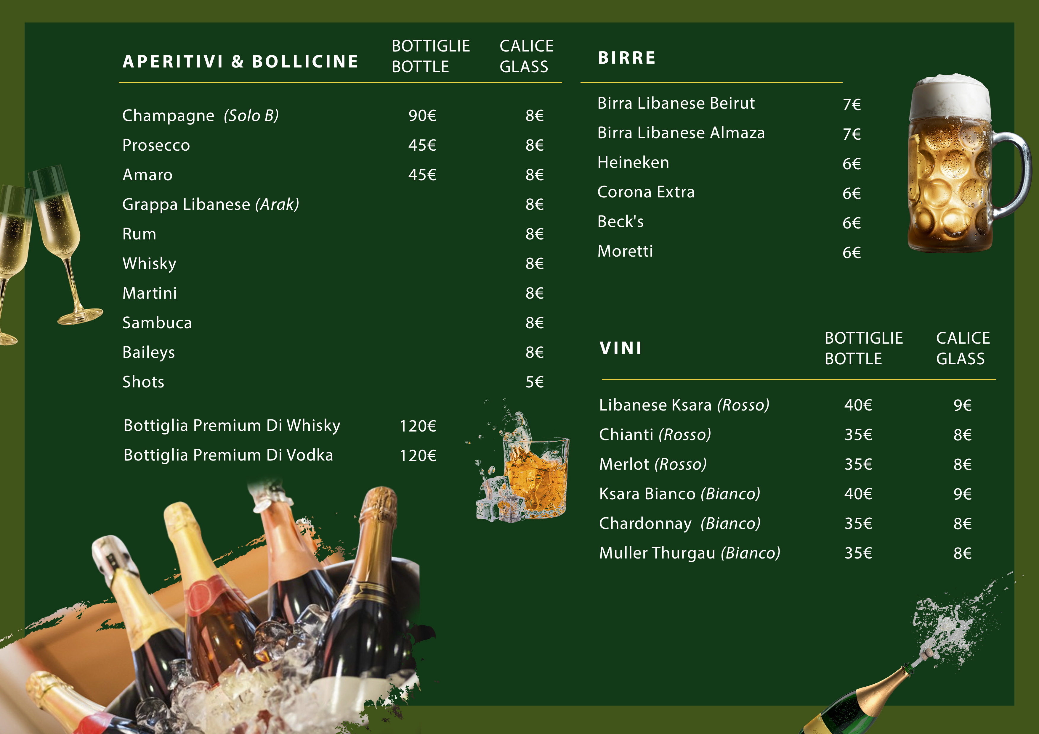 Pagina originale: aperitivi, bollicine, birre e vini con prezzi